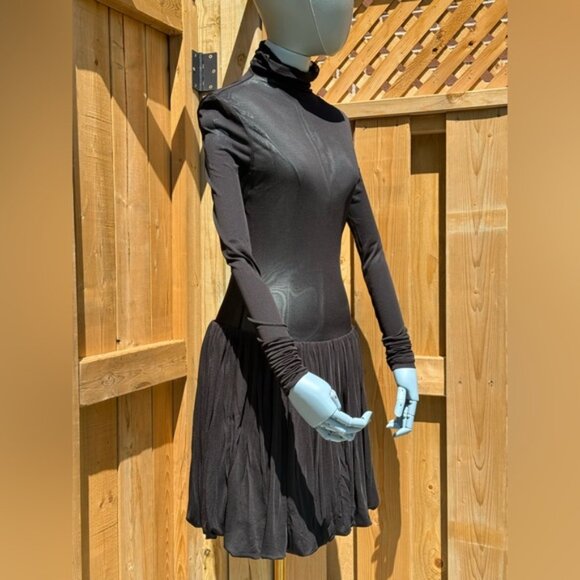 🆕 RAT & BOA 🧿 NWOT Lui Sheer Mesh Long Sleeve Mini Dress, Black - Sz XXS - Picture 6 of 14